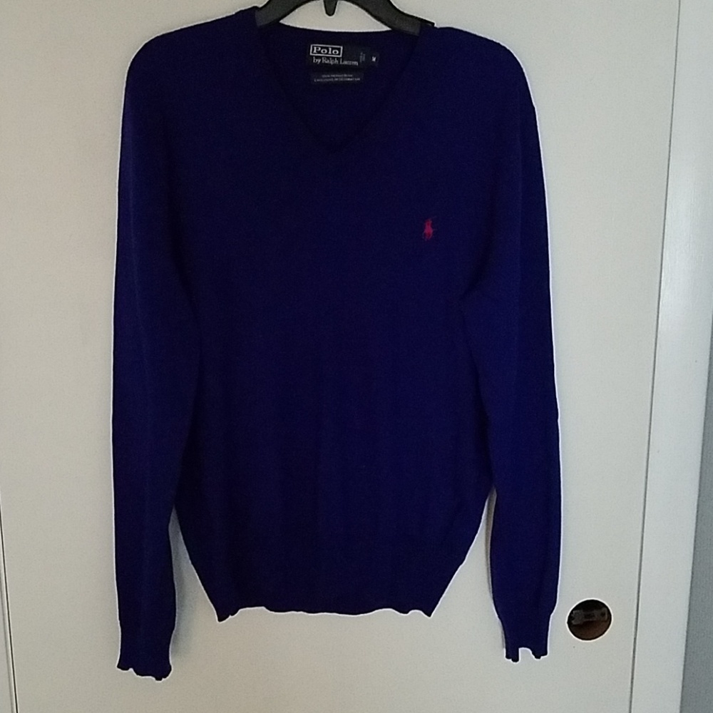 Polo Merino wool v neck sweater